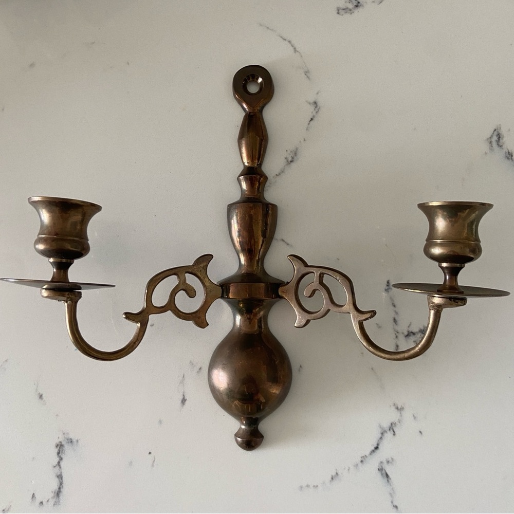 Brass Wall Sconce Candle Holder